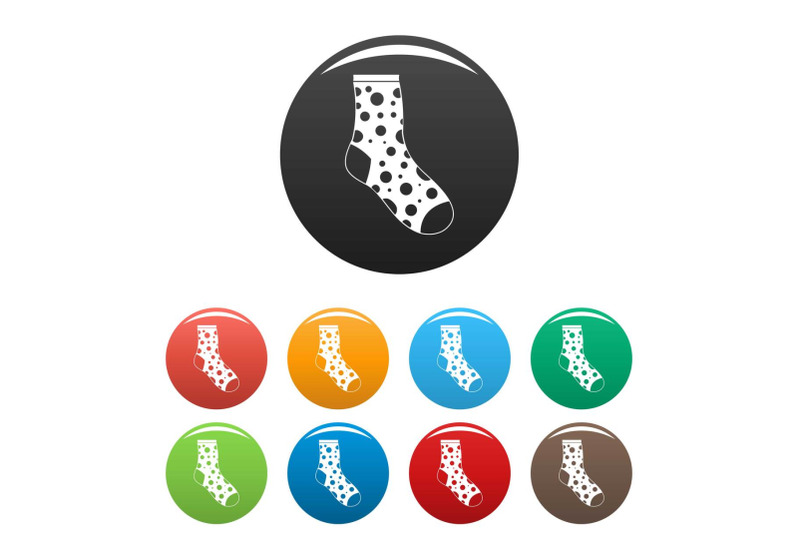 lost-sock-icons-set-color-vector