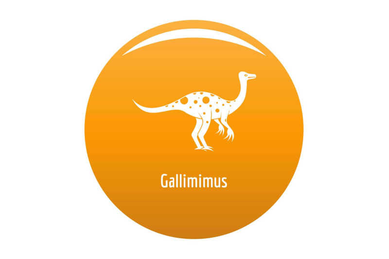 gallimimus-icon-vector-orange