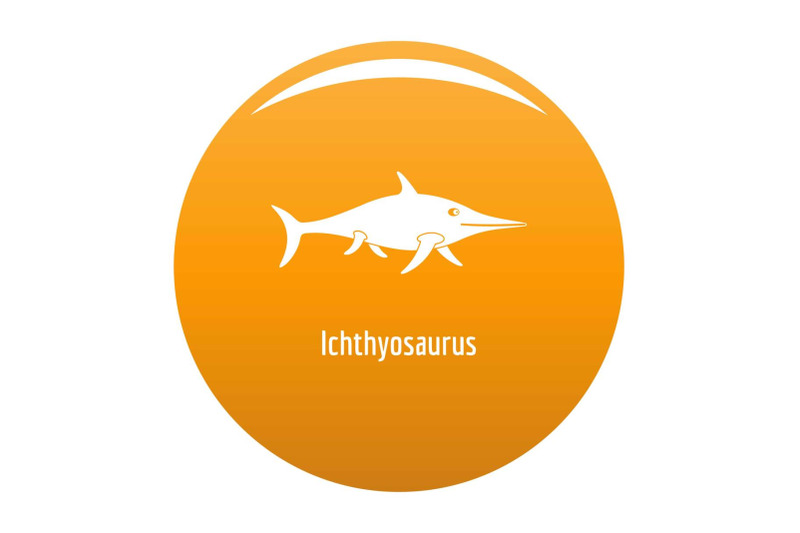 ichthyosaurus-icon-vector-orange