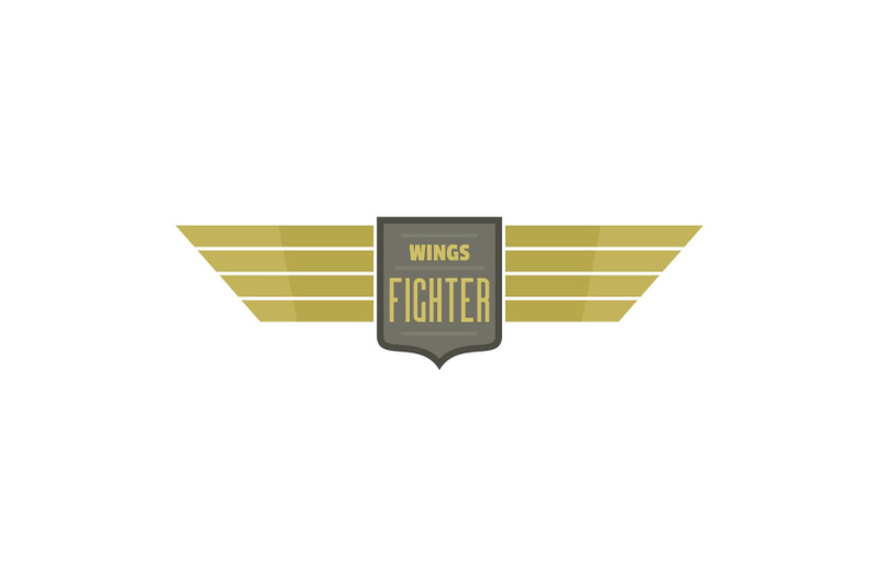 wings-fighter-icon-logo-flat-style