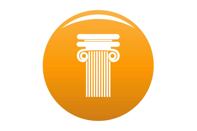 column-with-curl-icon-vector-orange