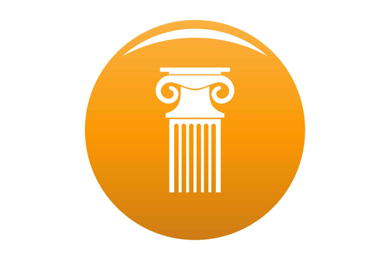 decorative-column-icon-vector-orange