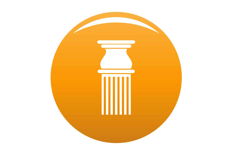 classical-column-icon-vector-orange