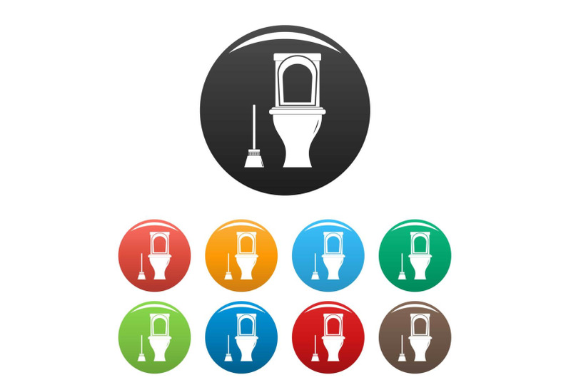 cleaning-toilet-icons-set-color-vector