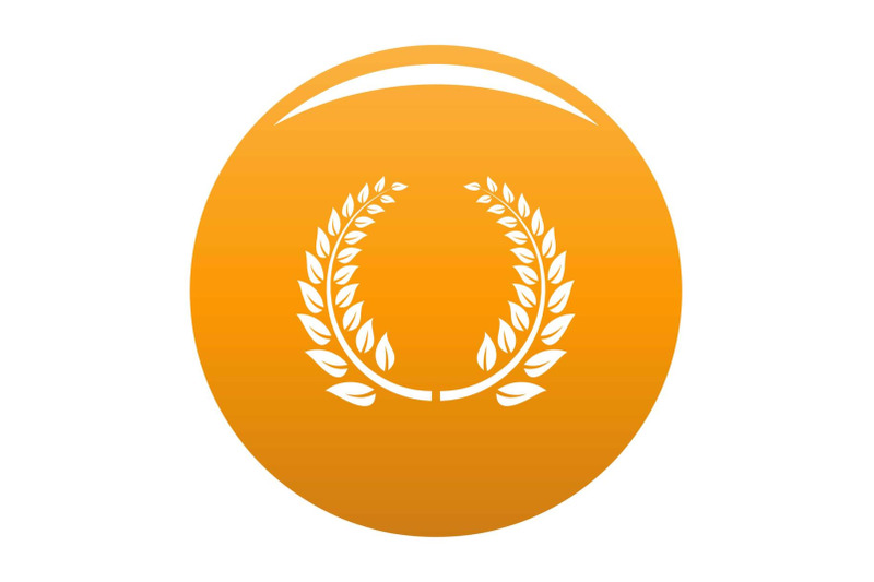 floral-wreath-icon-vector-orange