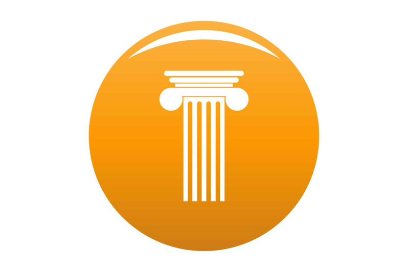 polyhedral-column-icon-vector-orange