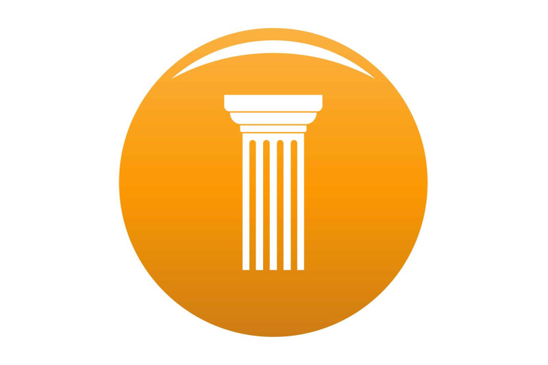 triangular-column-icon-vector-orange