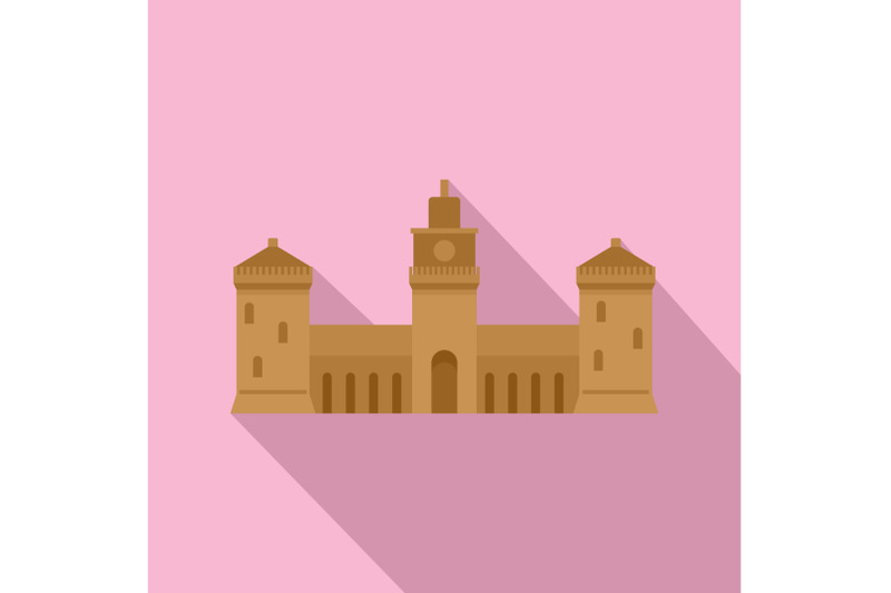 old-castle-icon-flat-style