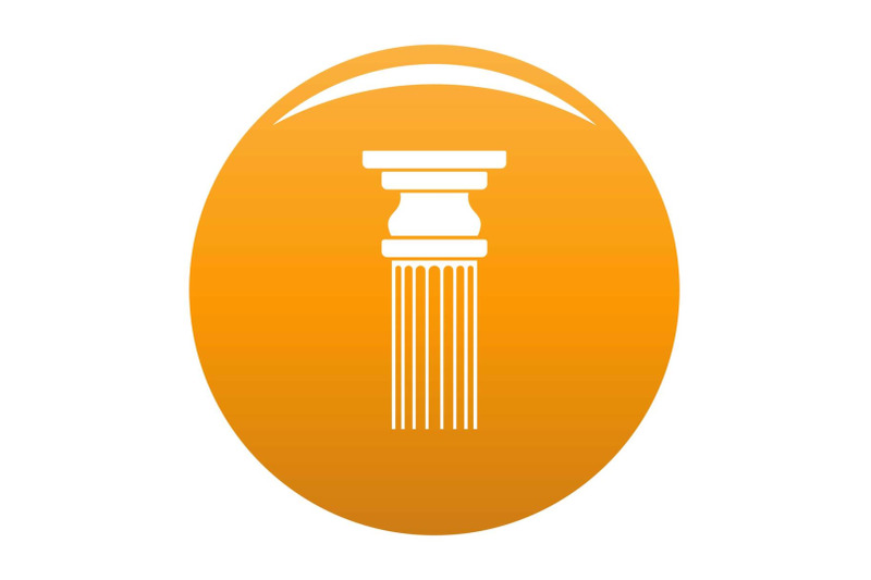 rectangular-column-icon-vector-orange