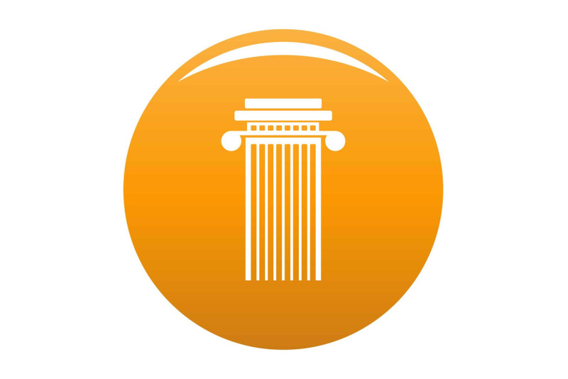 cylindrical-column-icon-vector-orange