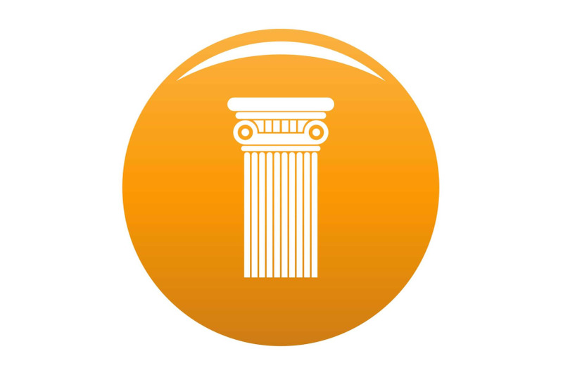 architectural-column-icon-vector-orange