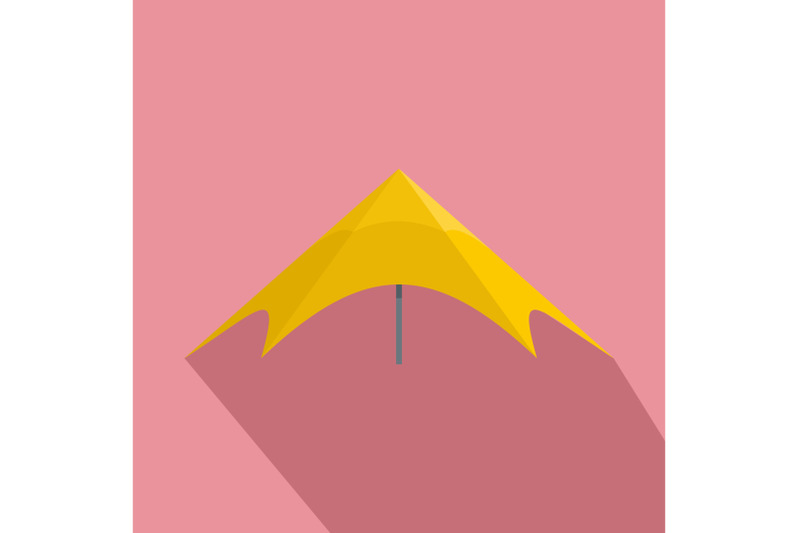 yellow-event-tent-icon-flat-style