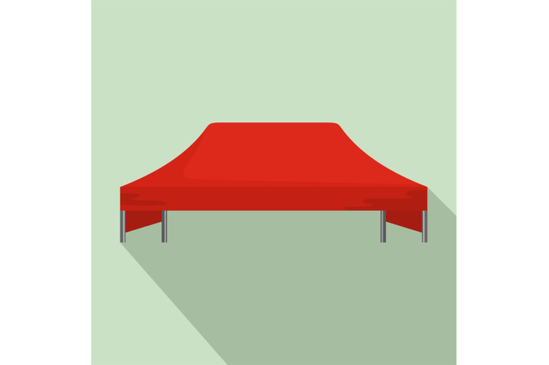 red-tent-icon-flat-style