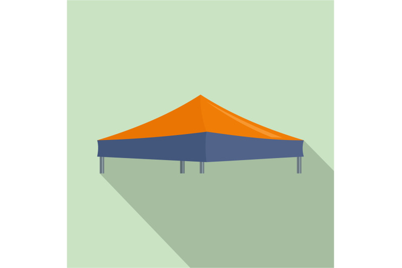 blue-orange-big-tent-icon-flat-style