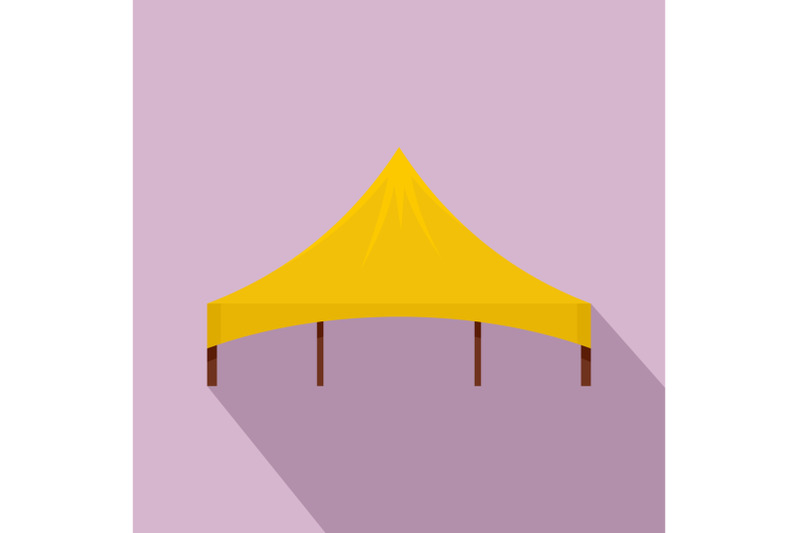 yellow-tent-icon-flat-style