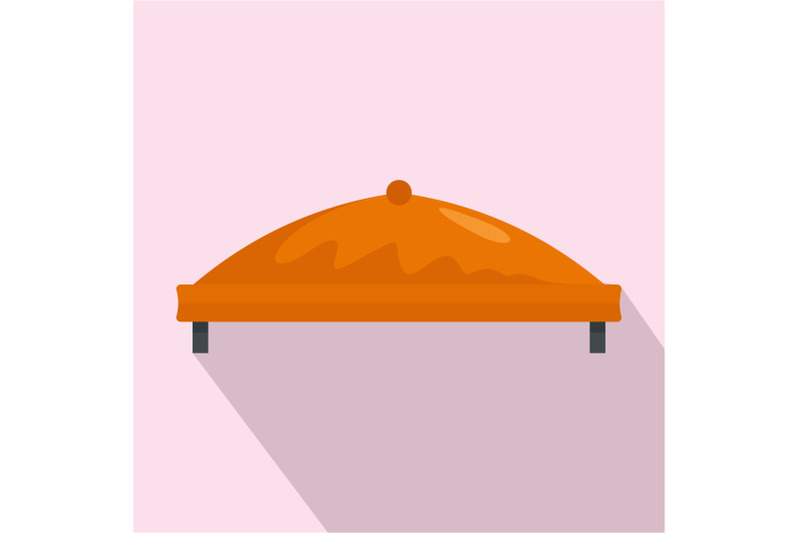 round-outdoor-tent-icon-flat-style