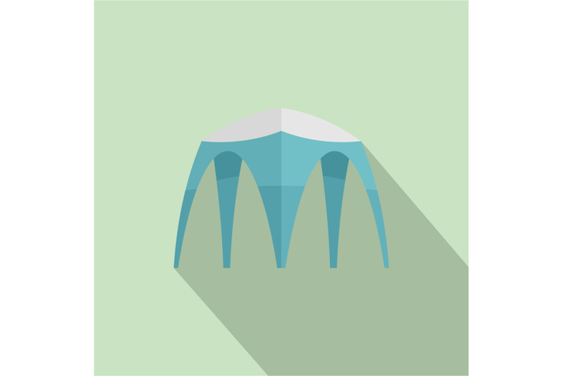 hight-tent-icon-flat-style