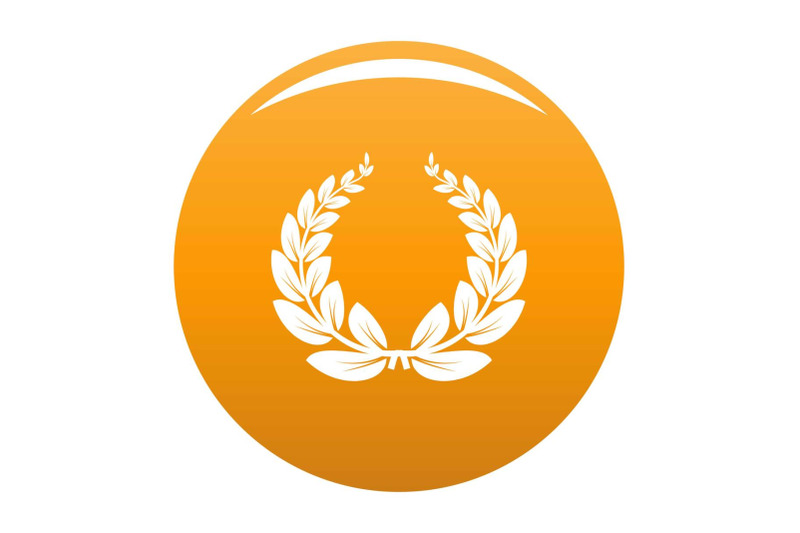 leaf-wreath-icon-vector-orange