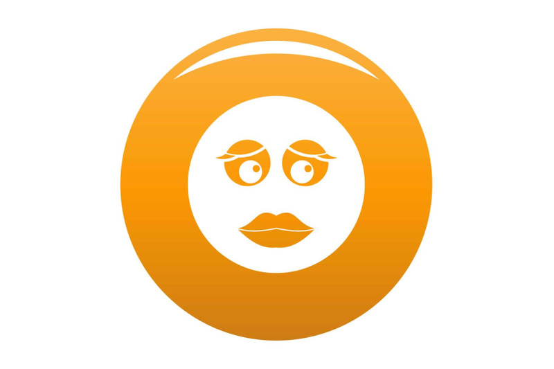 girl-smile-icon-vector-orange