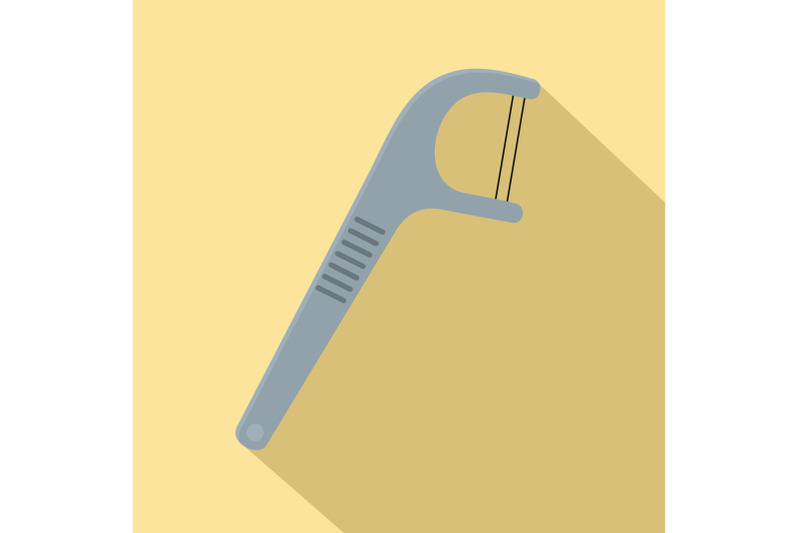 hand-tooth-floss-icon-flat-style