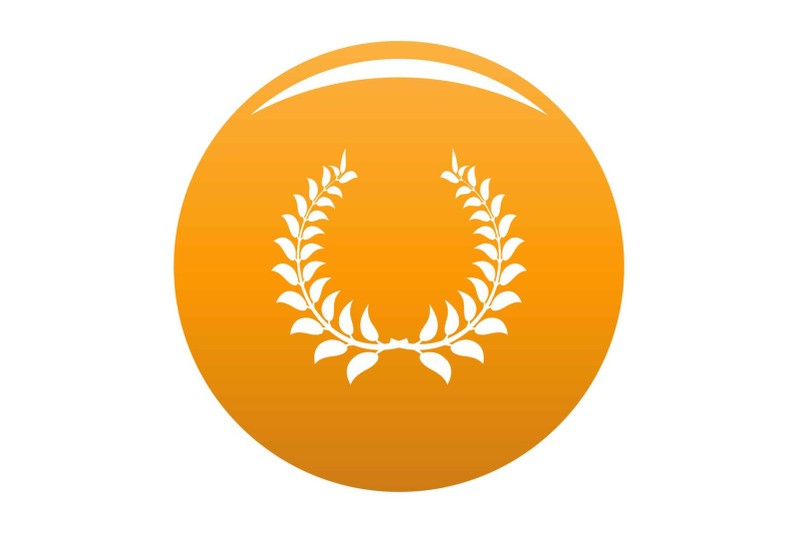 plant-wreath-icon-vector-orange