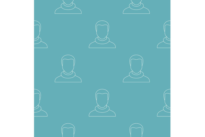 man-avatar-pattern-vector-seamless