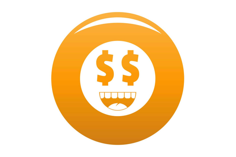 money-smile-icon-vector-orange