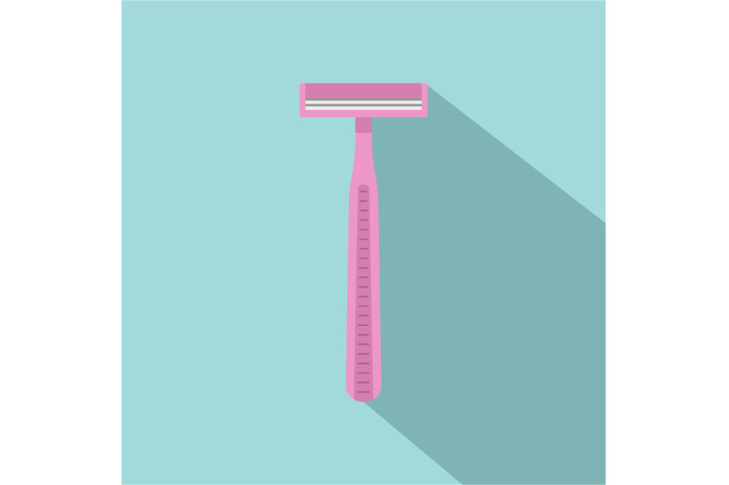 pink-woman-razor-icon-flat-style