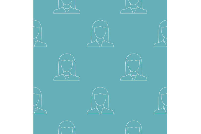 female-avatar-pattern-vector-seamless