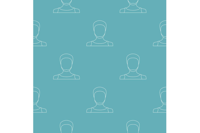 man-avatar-pattern-vector-seamless
