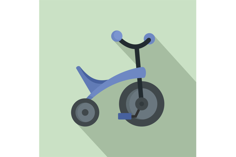 purple-tricycle-icon-flat-style