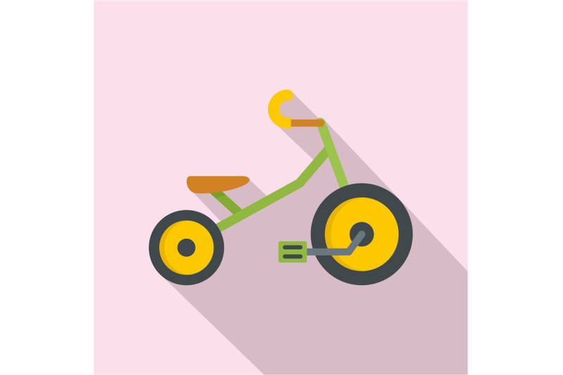 children-tricycle-icon-flat-style