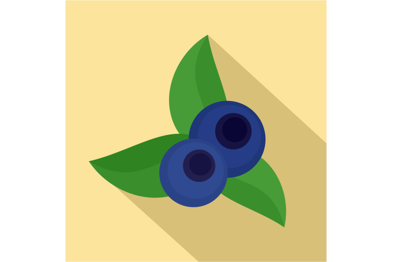 eco-blueberry-icon-flat-style