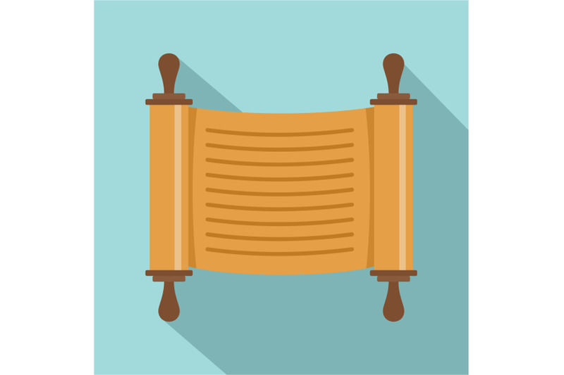 paper-roll-jewish-icon-flat-style