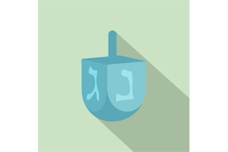jewish-dreidel-icon-flat-style
