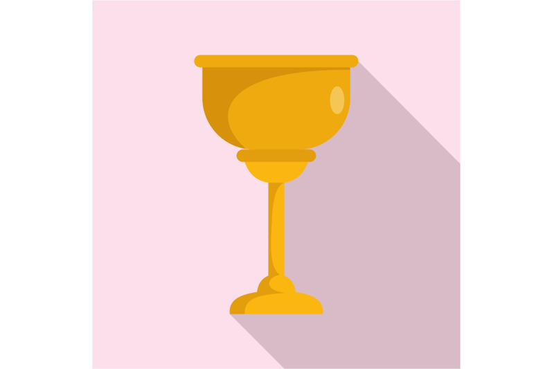 gold-cup-jewish-icon-flat-style