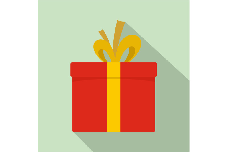 red-giftbox-icon-flat-style