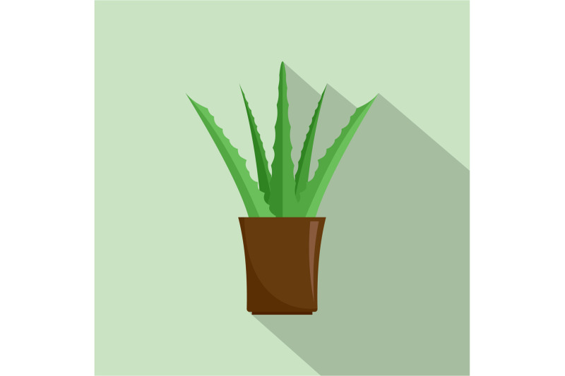 aloe-plant-icon-flat-style