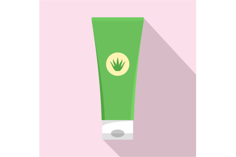 aloe-vera-creme-tube-icon-flat-style