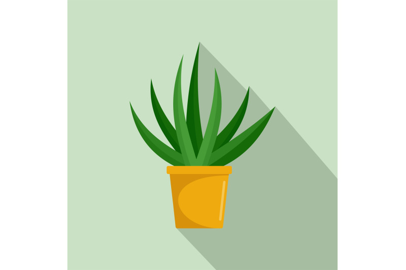 aloe-indoor-plant-icon-flat-style