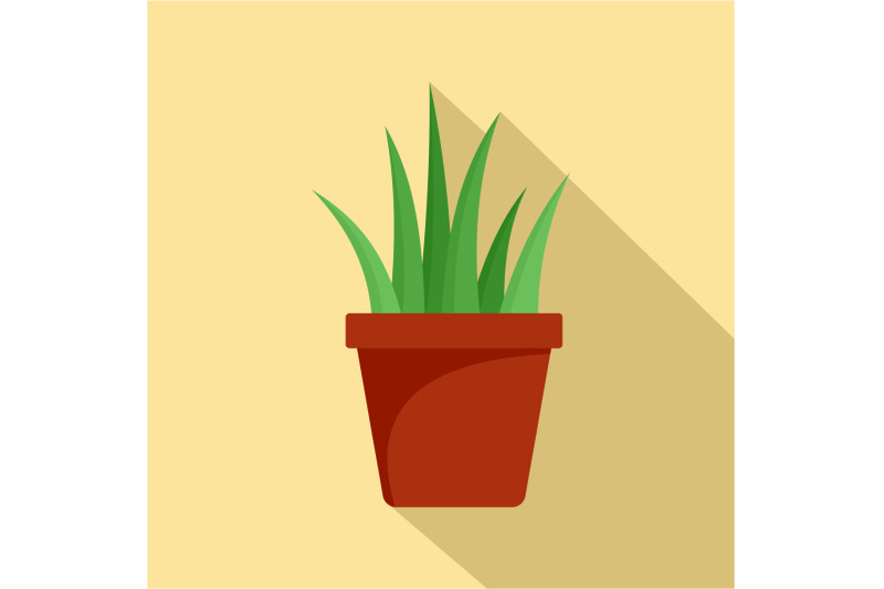aloe-vera-in-pot-icon-flat-style