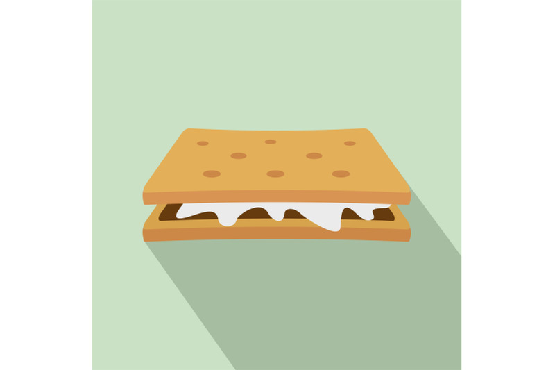 marshmallow-cracker-icon-flat-style