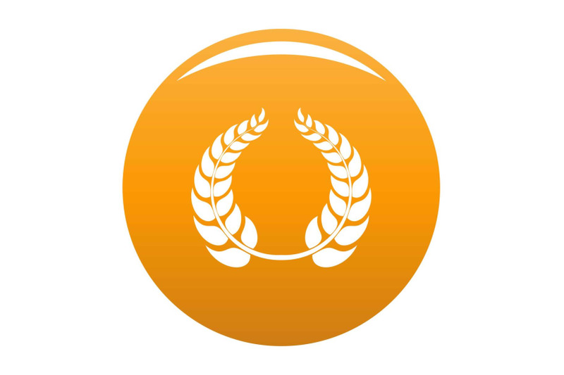 round-wreath-icon-vector-orange