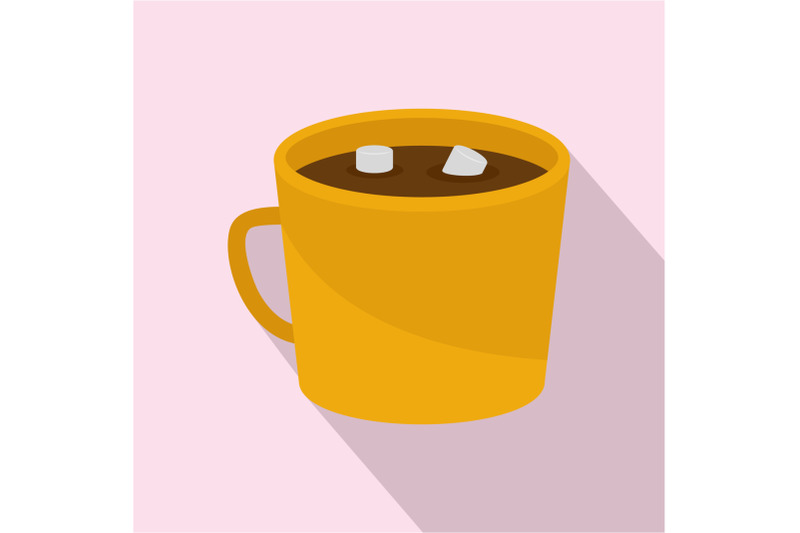 coffee-marshmallow-icon-flat-style