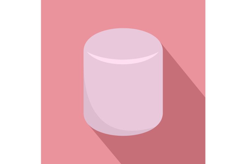 pink-marshmallow-icon-flat-style