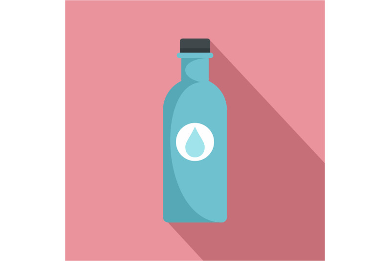 water-plastic-bottle-icon-flat-style