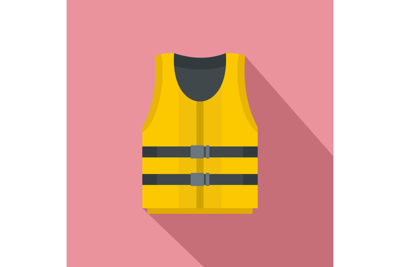 kayak-vest-icon-flat-style