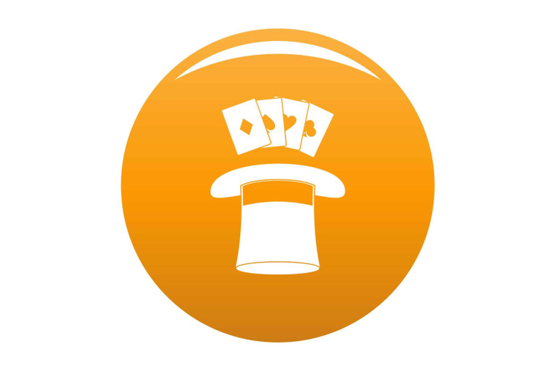 hat-with-card-icon-vector-orange