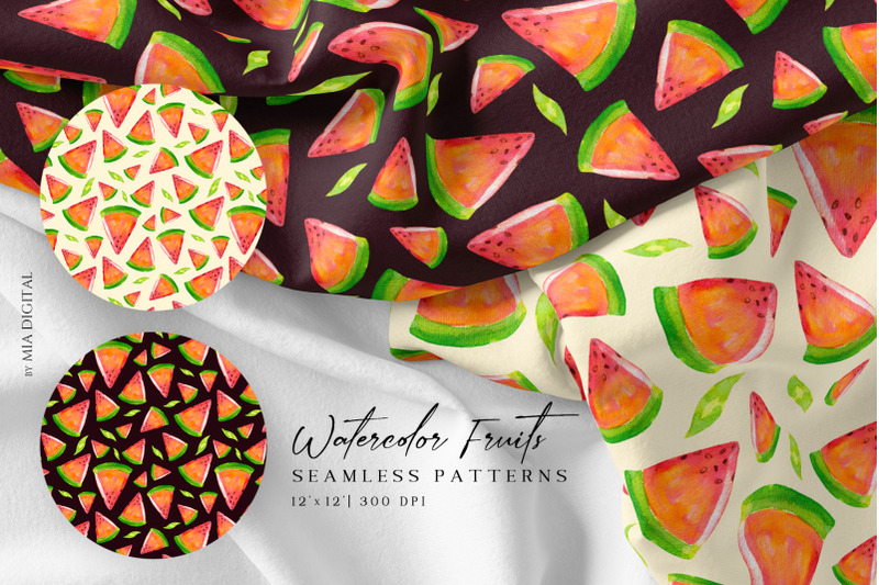 colorful-watercolor-fruits-seamless-patterns-digital-paper