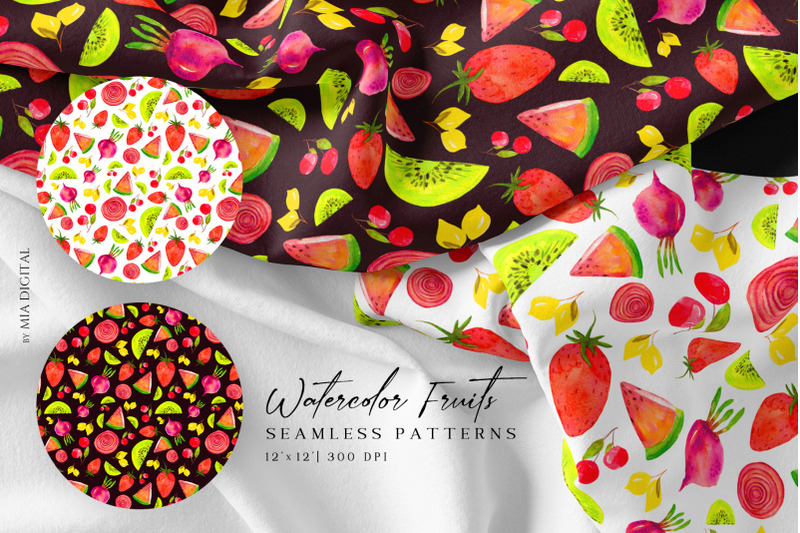 colorful-watercolor-fruits-seamless-patterns-digital-paper